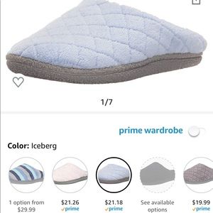 Women’s Dearfoam Blue Slippers Size Medium NWT